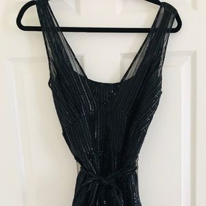 NWT Calvin Klein Black Sequin Cocktail Dress 8